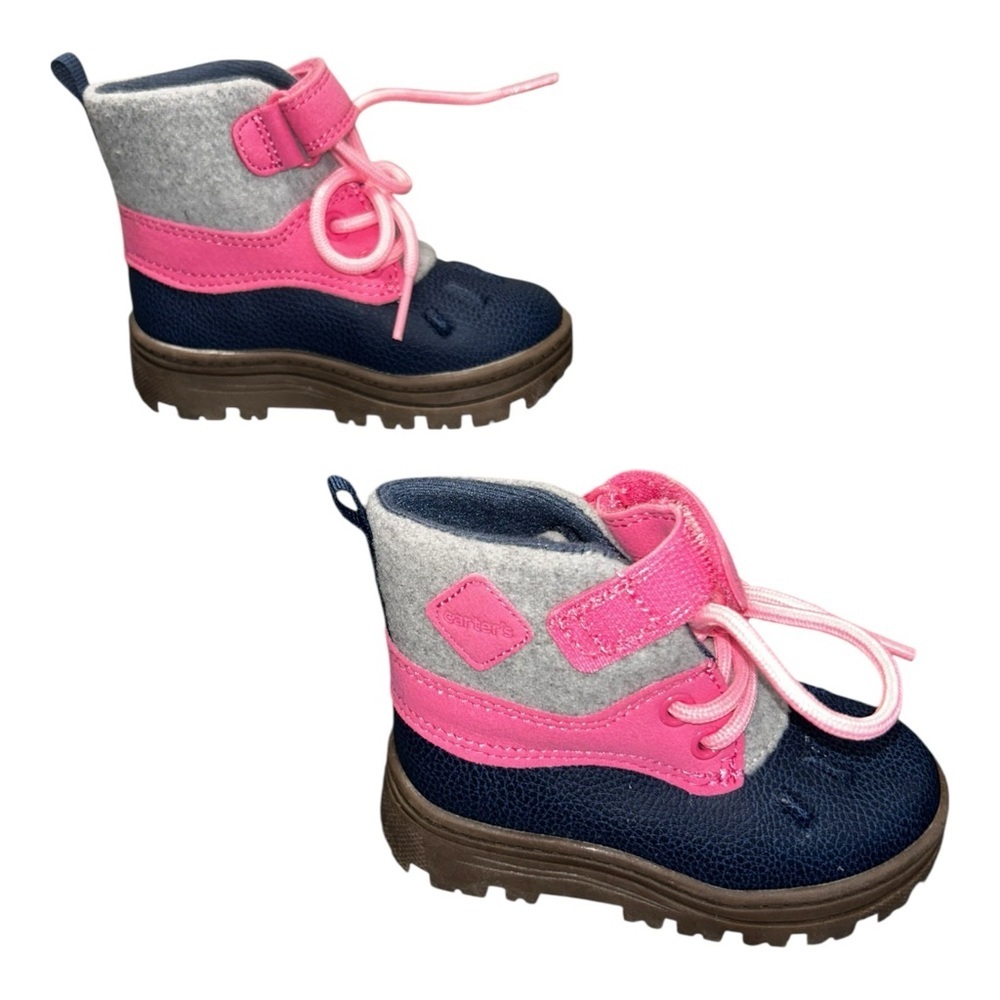 CARTER’S Toddler Pink and Grey Duck Boots – Size 5 | NWOT (New Without Tags) - Picture 2 of 8
